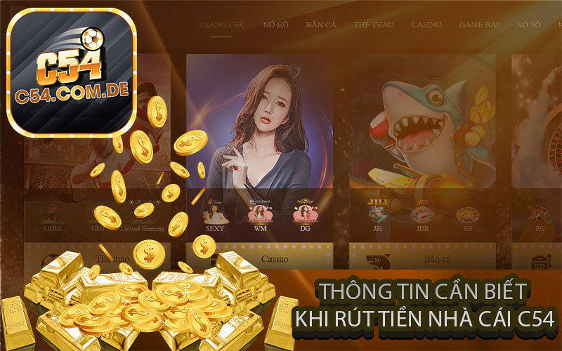 Thông tin cần biết khi rút tiền nhà cái c54